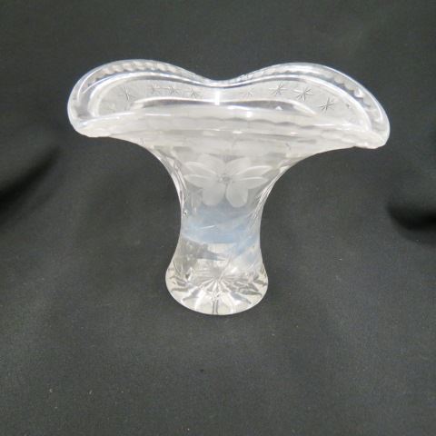 Appraisal: Cut Glass Vase floral diamond and star