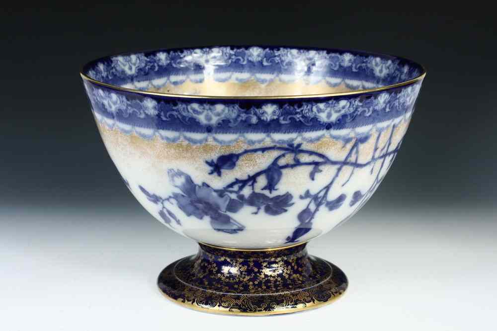 Appraisal: DOULTON BURSLEM PUNCH BOWL - Large Porcelain Footed Punch Bowl