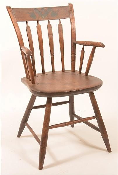 Appraisal: PA th Century Windsor Arrow-back Armchair Pennsylvania Early th Century