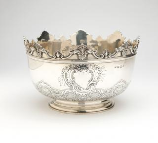 Appraisal: A George III sterling silver Monteith bowl London with maker's