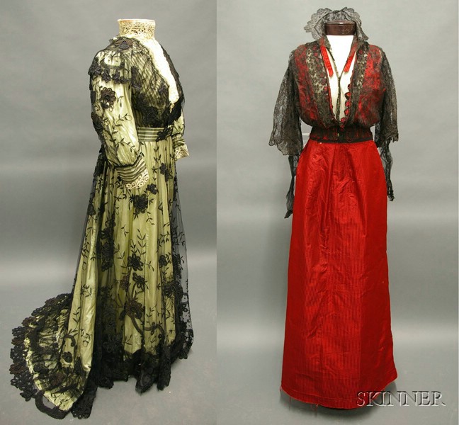 Appraisal: Two Mid to Late th Century Lady's Gowns one in