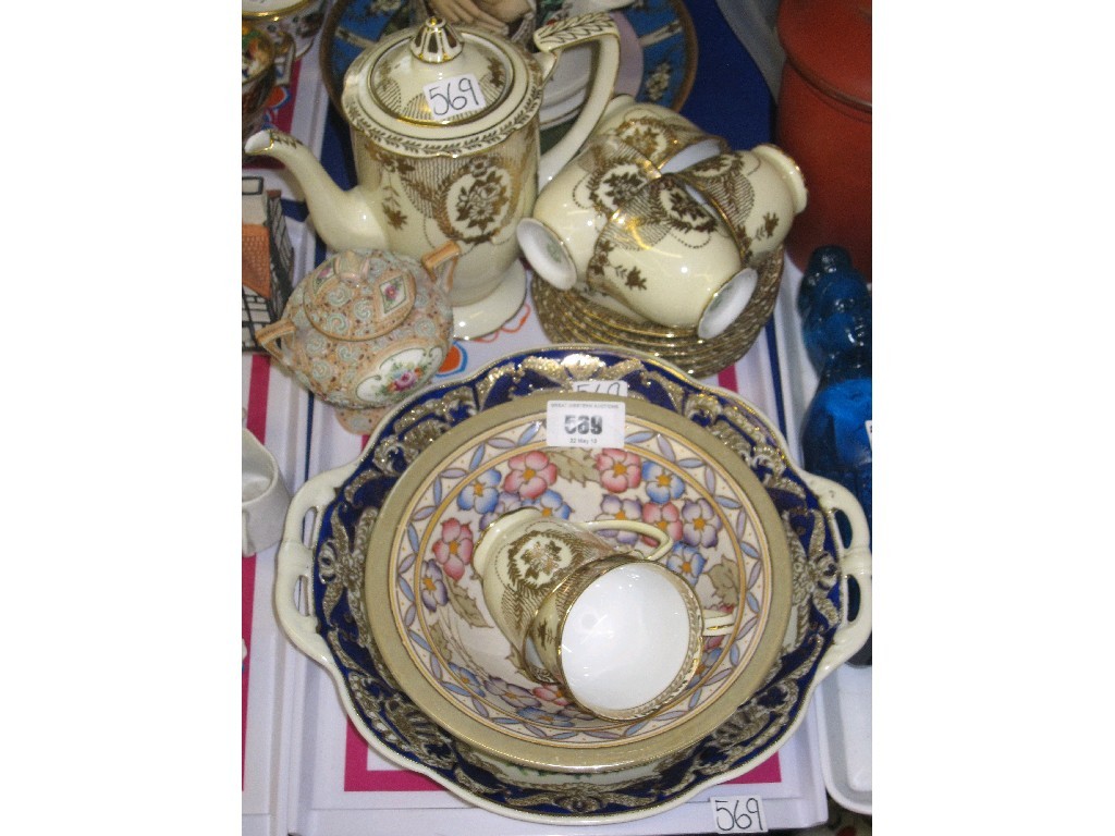 Appraisal: Tray lot of assorted Noritake ceramics and a Charlotte Rhead