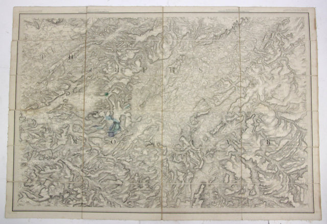 Appraisal: An Ordnance Survey map of Radnorshire twenty-four printed sections on