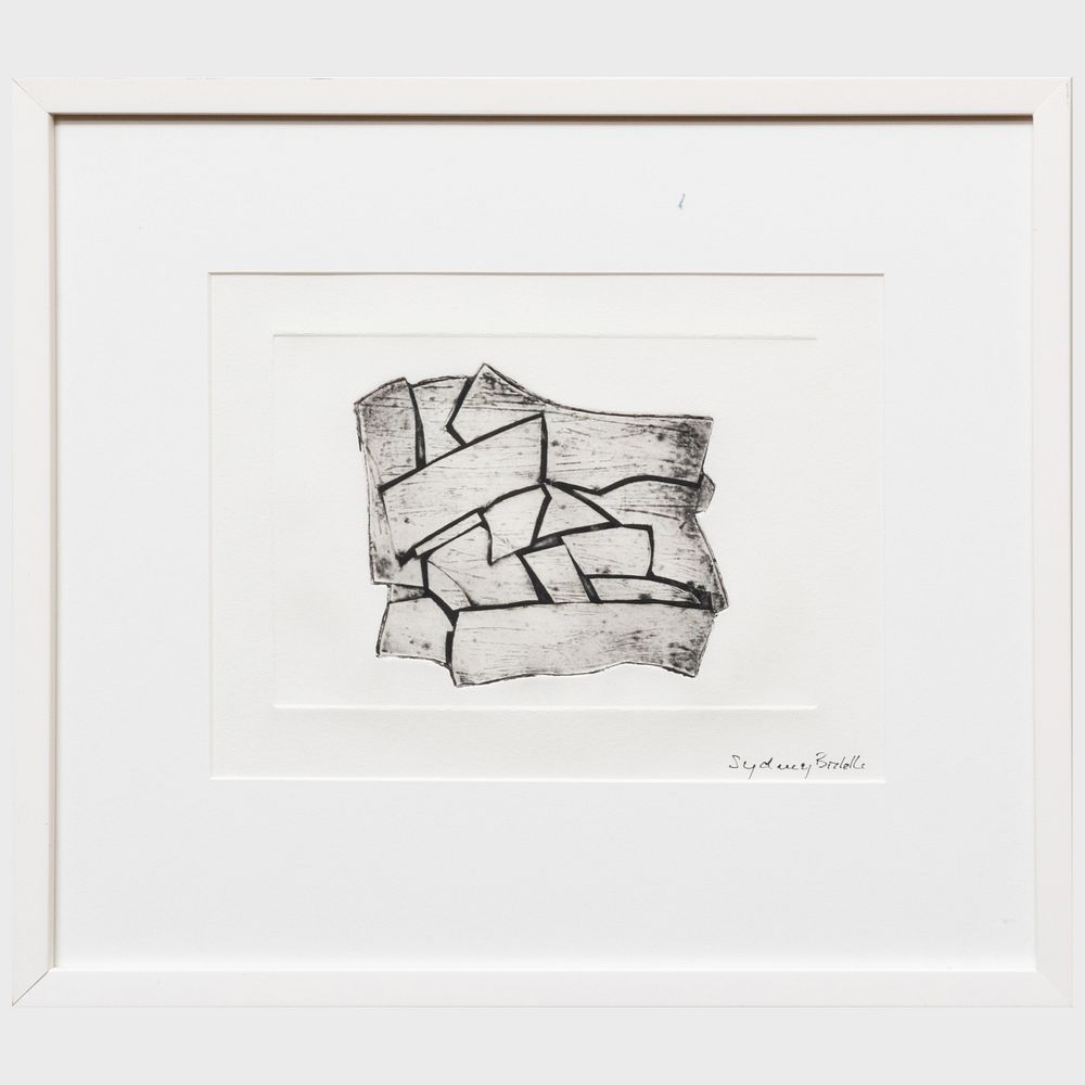 Appraisal: Sydney Biddle Untitled Intaglio monotype signed twice in ink x