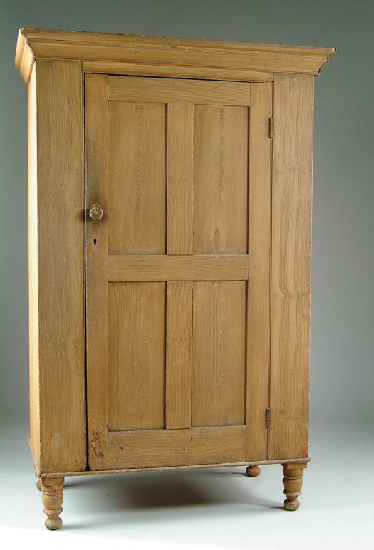 Appraisal: FINE GRAIN PAINTED ANTIQUE JELLY CUPBOARD Mid- th C Probably