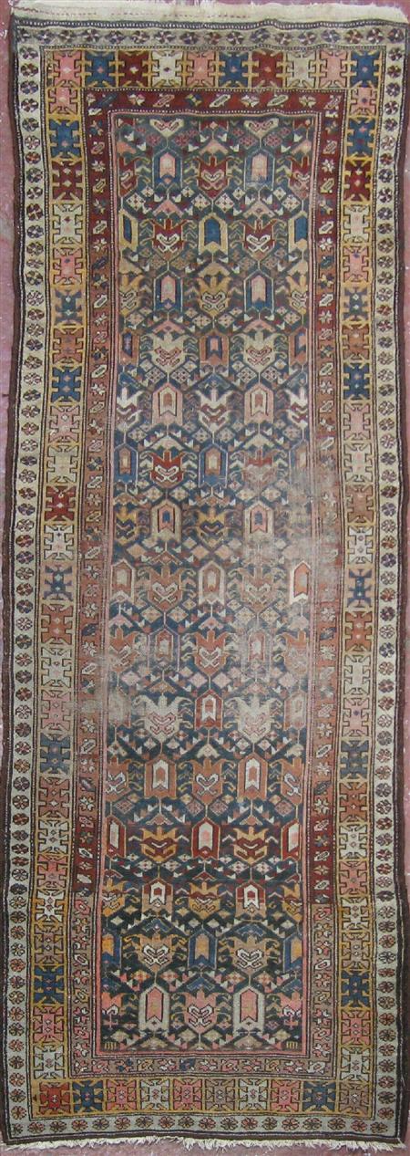 Appraisal: A Kuba long rug early th century the slate blue