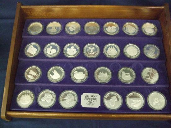 Appraisal: Set of twenty six silver medals from 'The New Elizabeth