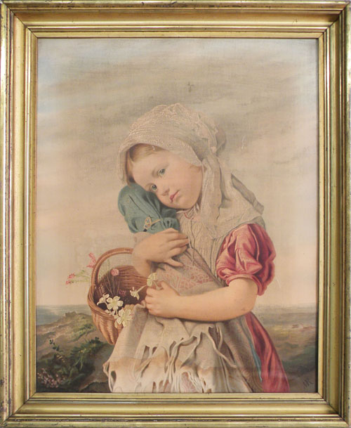 Appraisal: After Walter Anderson chromolithograph of a cute little girl x