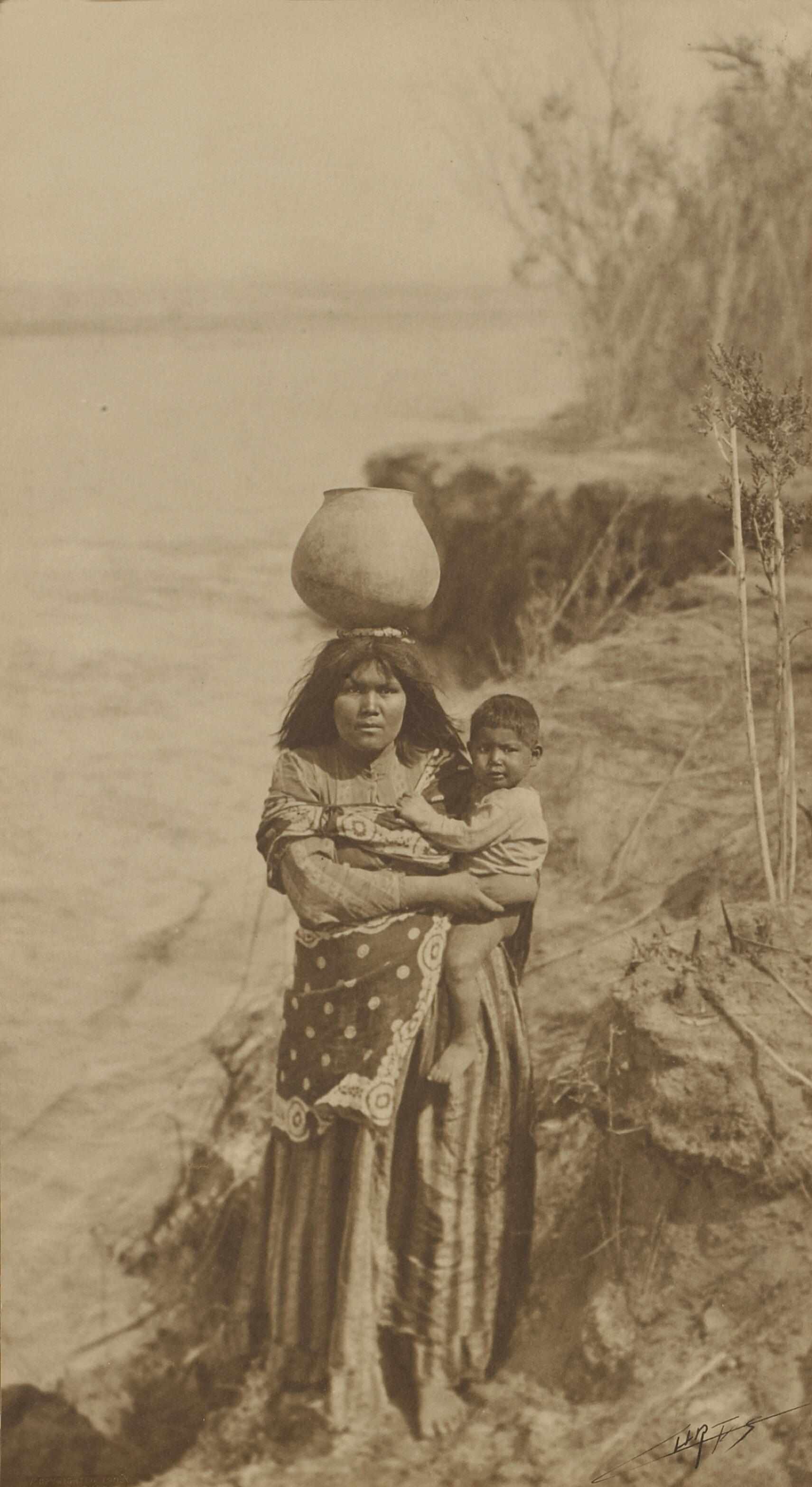 Appraisal: Edward S Curtis American - Mojave Water Carrier Toned-gelatin silver