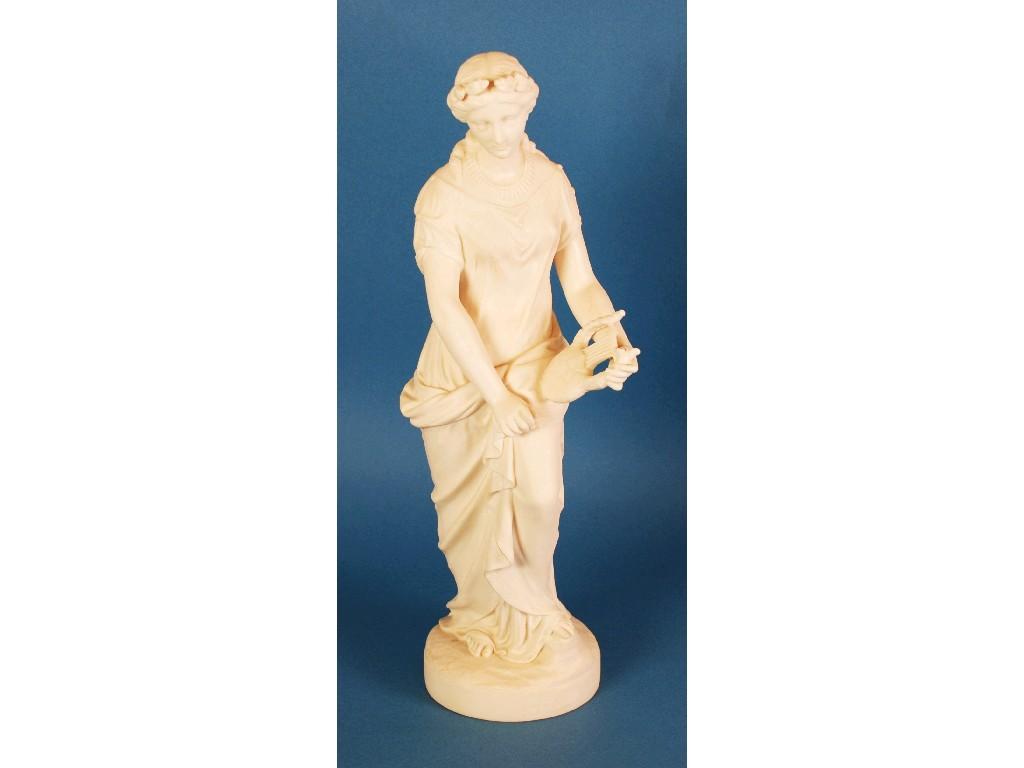 Appraisal: VICTORIAN COPELAND PARIAN PORCELAIN MODEL OF SAPPHO AFTER A SCULPTURE