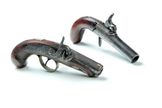 Appraisal: TWO PERCUSSION PISTOLS American th century J P Lower deringer