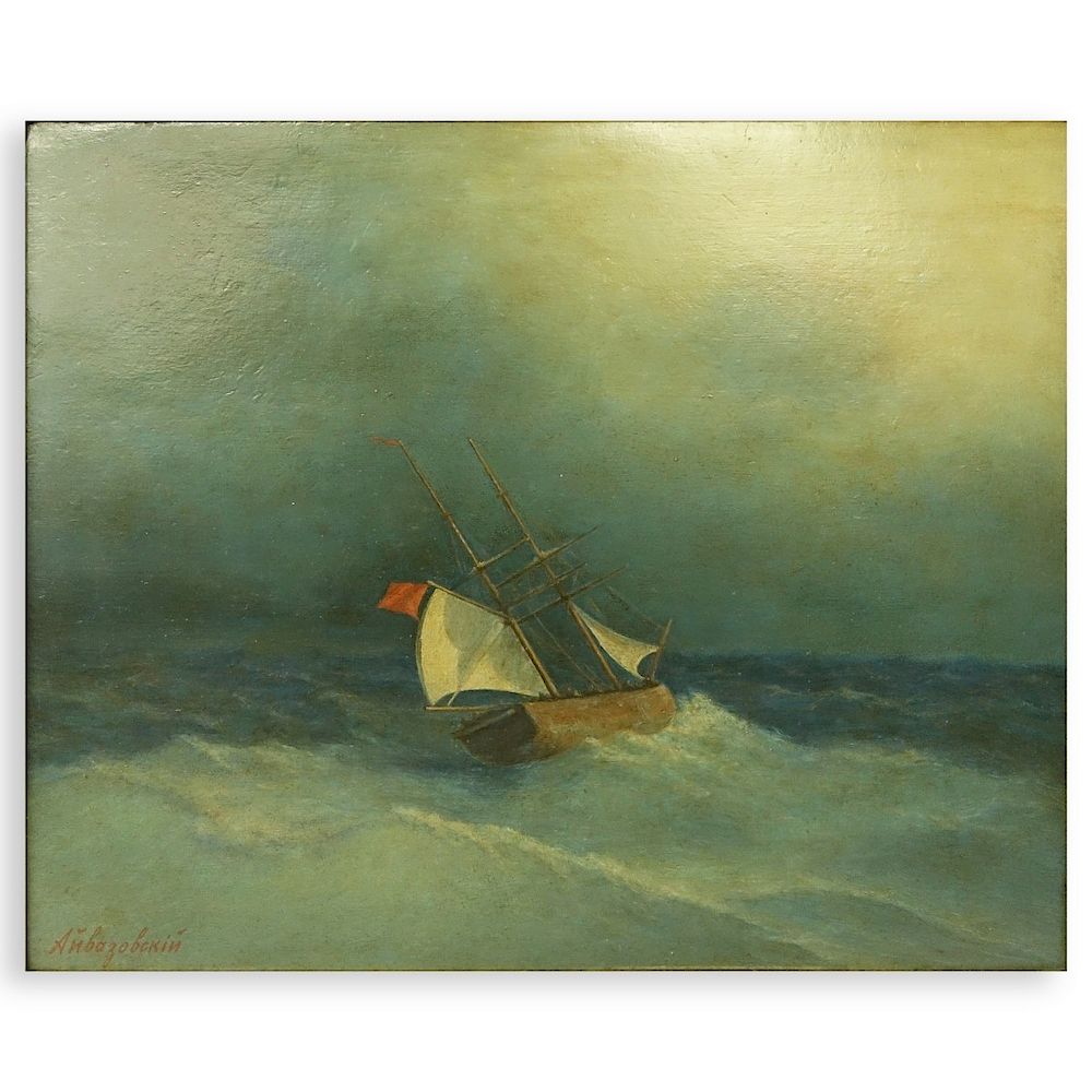 Appraisal: Attributed to Ivan Konstantinovich Aivazovsky O B Attributed to Ivan