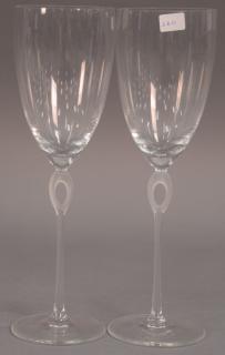 Appraisal: Set of eight Rosenthal Classic clear glass stems with frosted