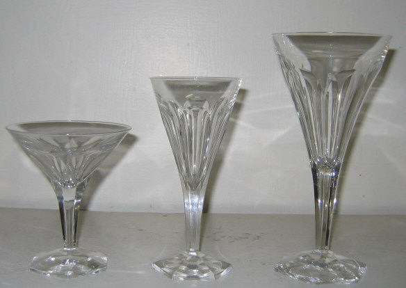 Appraisal: VAL ST LAMBERT CRYSTAL 'HAFNIA' STEMWARE Comprising ten water eight