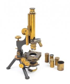 Appraisal: An English Brass Microscope w watson sons ltd london model