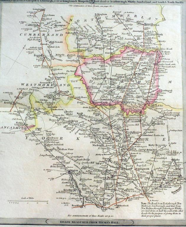 Appraisal: ROAD MAP OF THE NORTH RIDING OF YORKSHIRE AND DURHAM