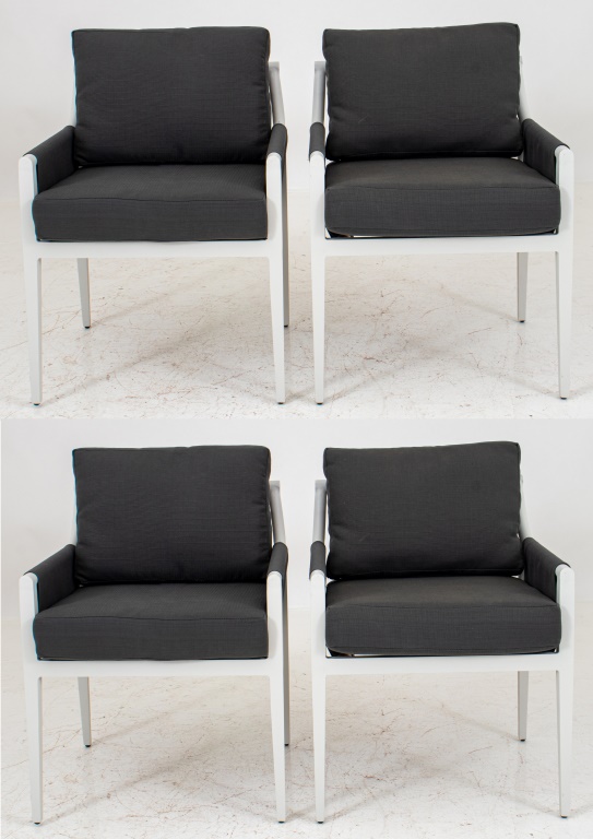 Appraisal: STEVE JAMES DEAN OUTDOOR ARMCHAIRS Four Modern Steve James for