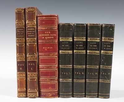 Appraisal: A Lot of Leather Bound Books Lot includes four volumes