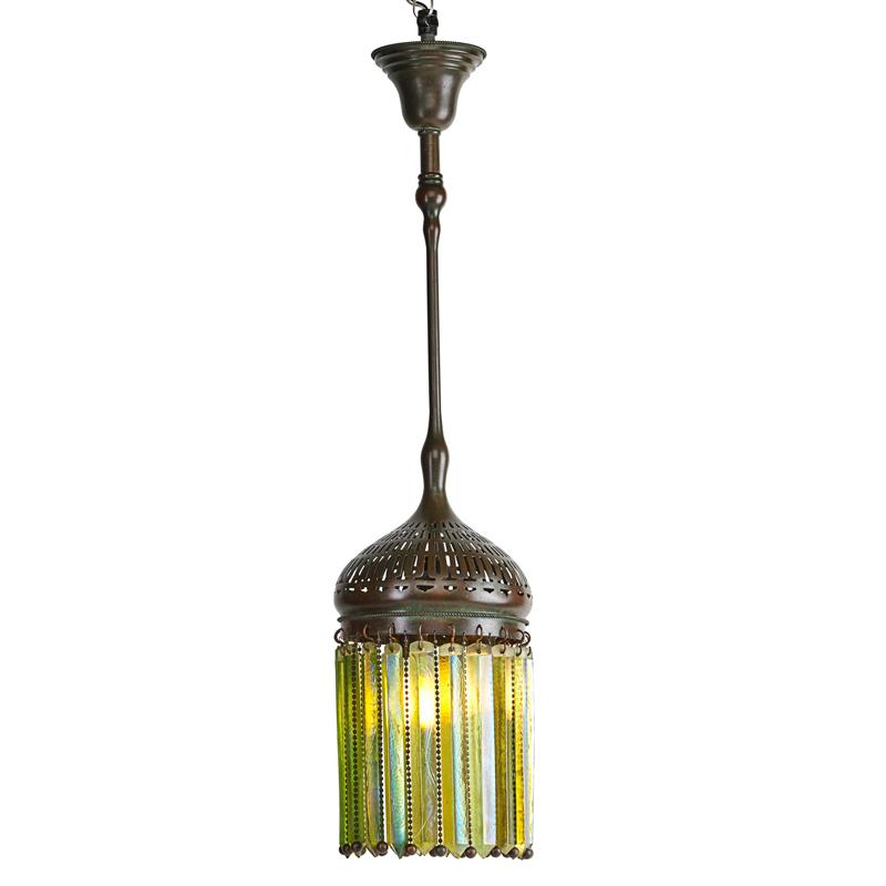 Appraisal: TIFFANY STUDIOS Chandelier Condition Report Some small chips to a