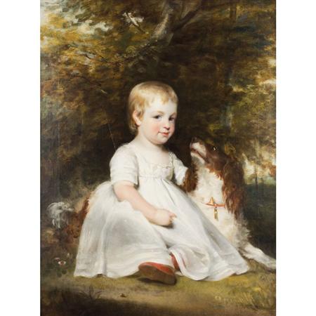 Appraisal: Circle of Sir William Beechey Young Child with a Spaniel