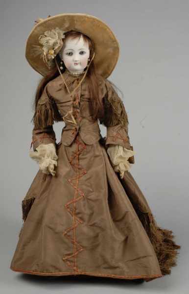 Appraisal: Lovely French Bisque Fashion Lady Doll Description Poup e peau