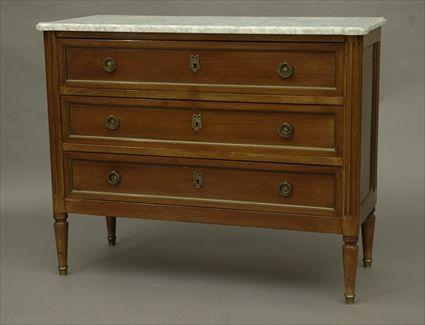 Appraisal: Directoire-Style Brass-Mounted Mahogany Commode x x in