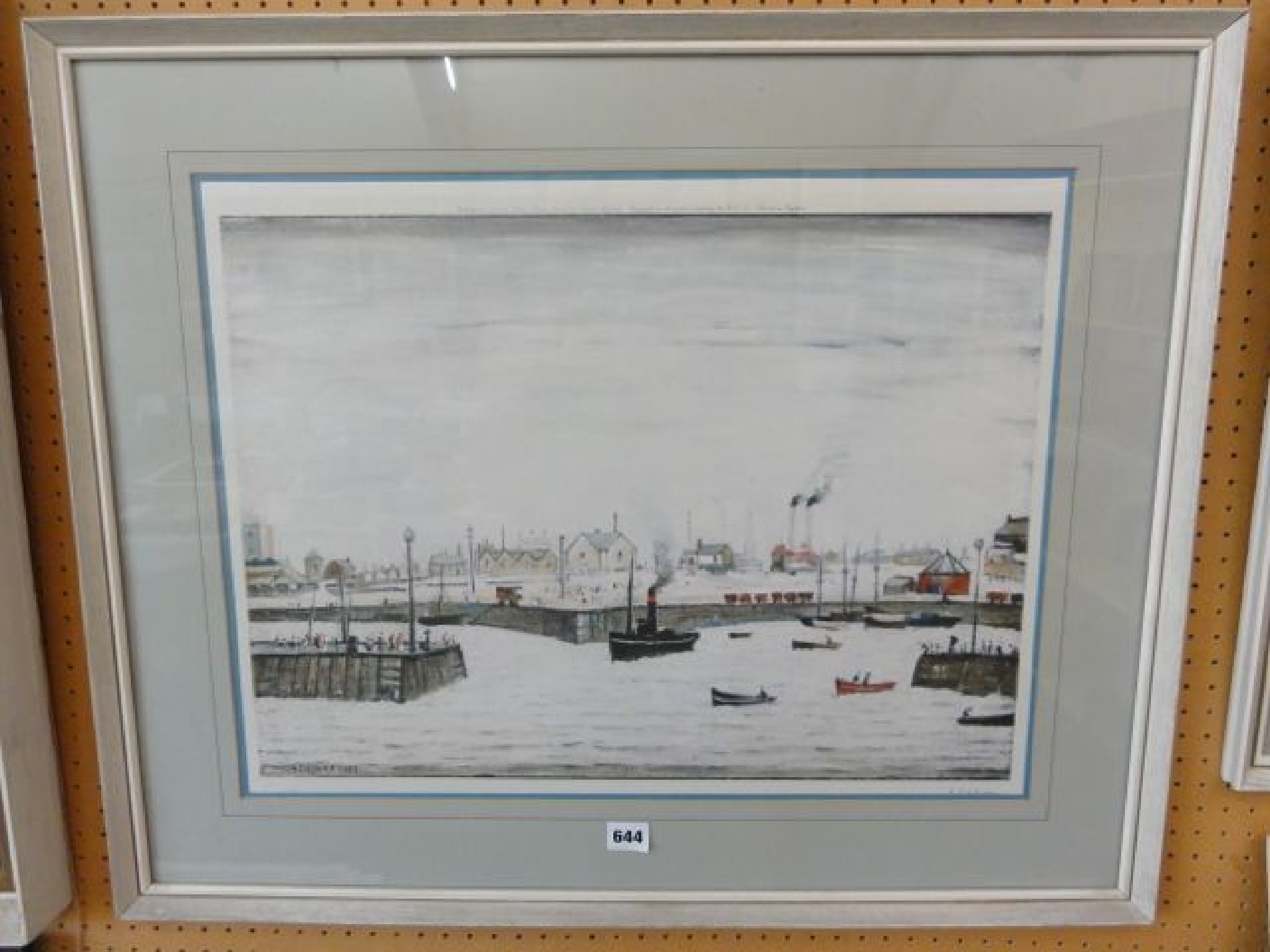 Appraisal: A signed coloured print after L S Lowry showing a