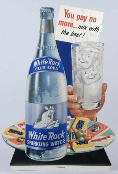 Appraisal: Cardboard White Rock Sparking Water Cutout Description Still retains original