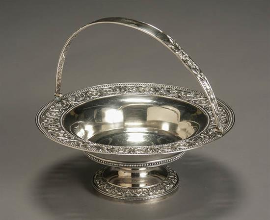 Appraisal: American Silver Cake Basket Baldwin Gardiner Philadelphia - New York