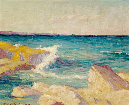 Appraisal: Emile Albert Gruppe Massachusetts - BASS ROCK GLOUCESTER oil on