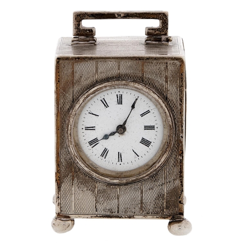 Appraisal: A George V miniature silver timepiece engine turned French movement