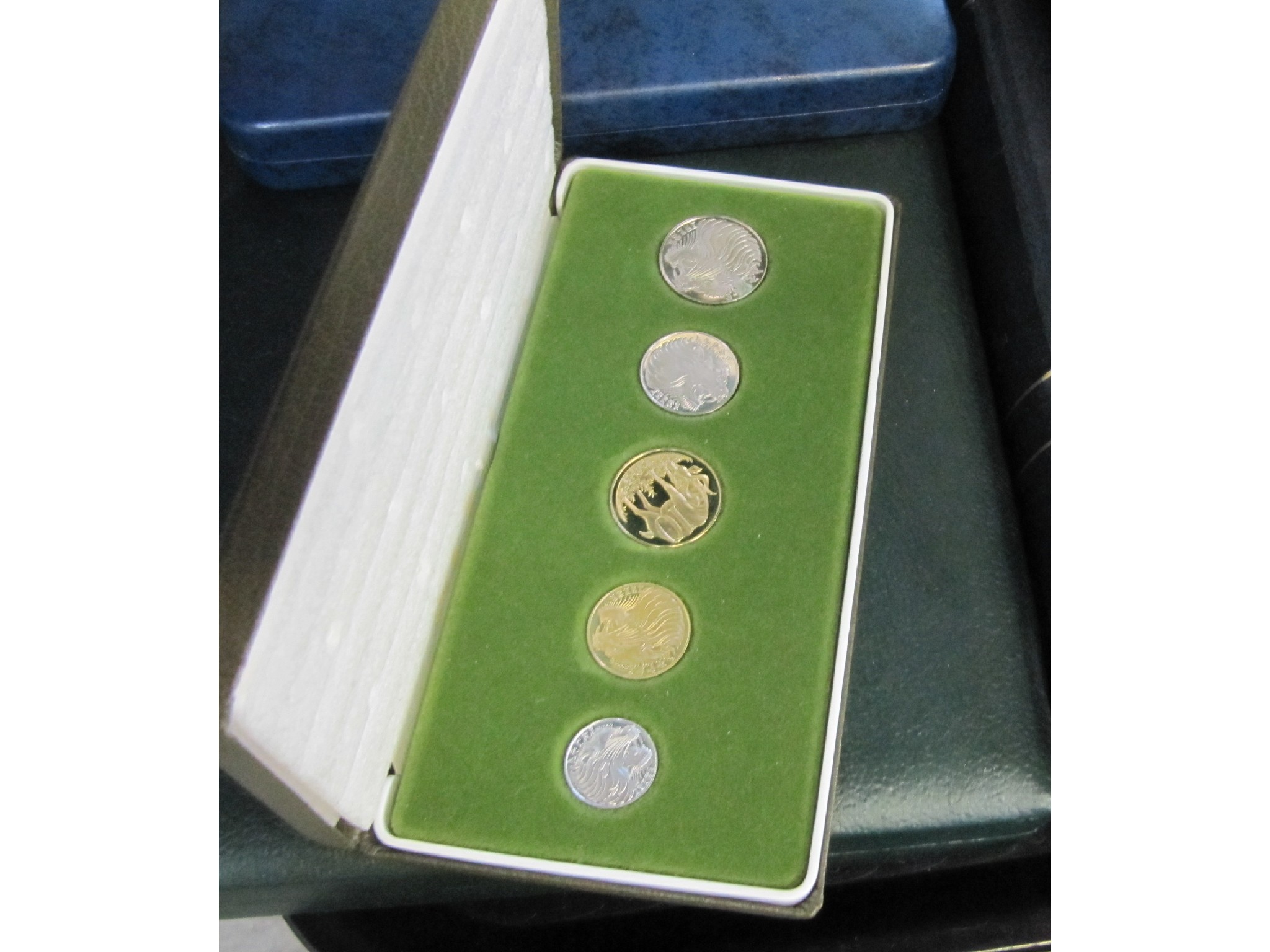 Appraisal: A lot comprising an album of Churchill gilded coins proof