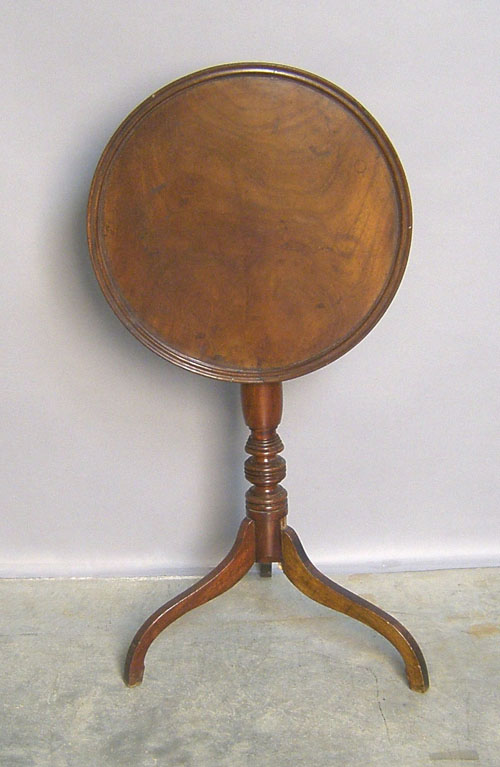 Appraisal: English mahogany candlestand h w