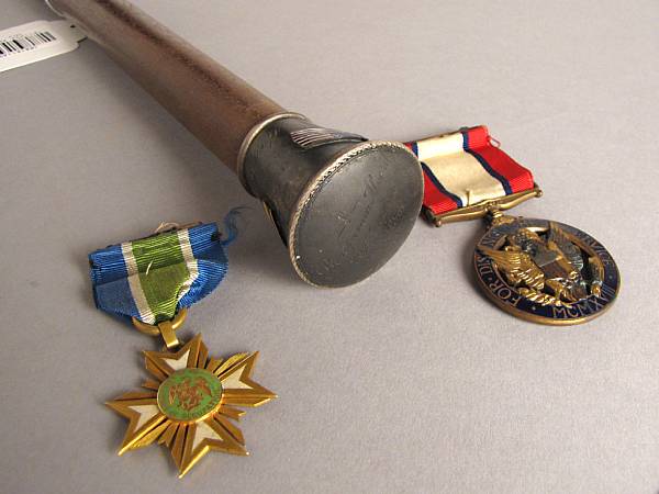 Appraisal: A World War Distinguished Service Medal and memorabilia group to