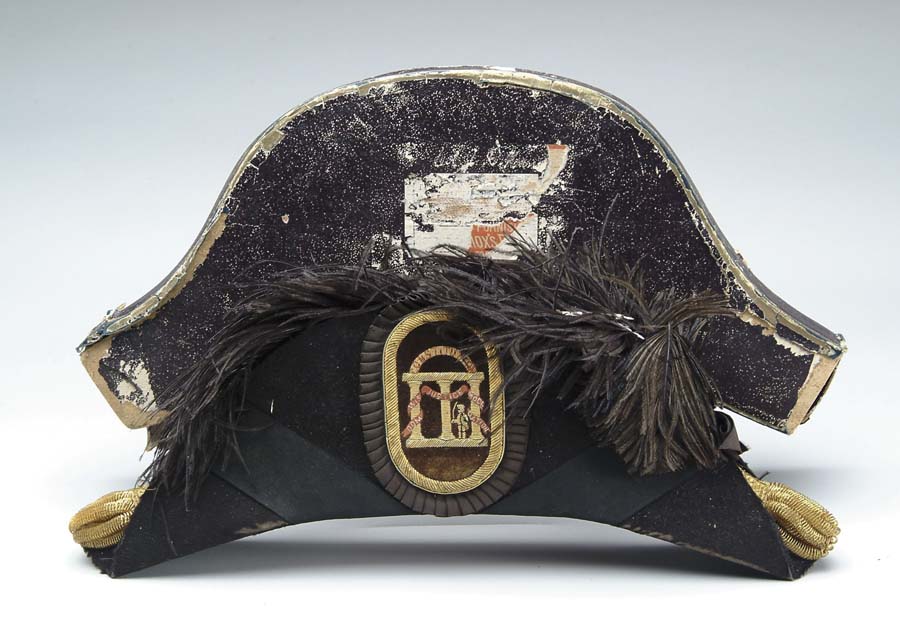 Appraisal: INDIAN WAR PERIOD GEORGIA OFFICER S CHAPEAU DE BRA A