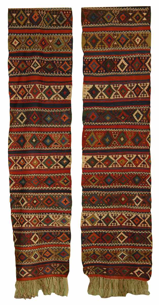 Appraisal: ORIENTAL RUG PAIR OF KILIM PANELS ' x ' each