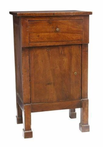 Appraisal: French Empire style mahogany nightstand th c fitted with a