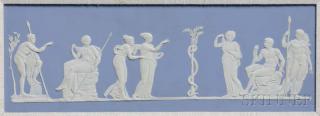 Appraisal: Wedgwood Solid Light Blue Jasper Plaque England rectangular shape with