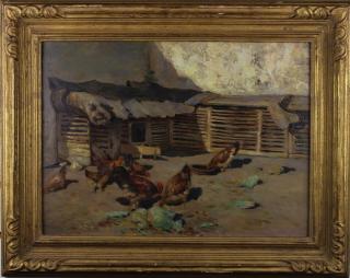 Appraisal: Giuseppe Giardiello Italy - Oil Board Signed lower left Sight