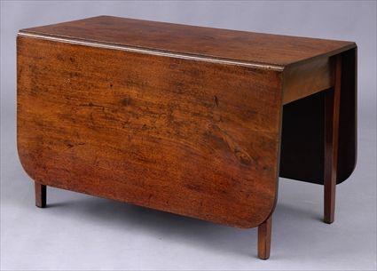 Appraisal: GEORGE III MAHOGANY GATE-LEG TABLE The rectangular top with rectangular