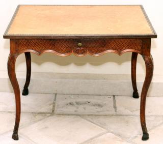 Appraisal: FRENCH CARVED WALNUT CARD TABLE FRENCH CARVED WALNUT CARD TABLE