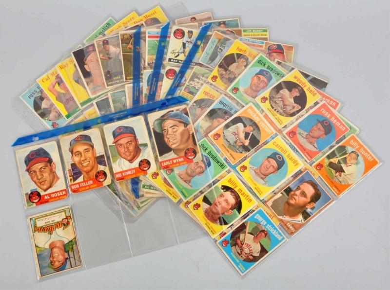 Appraisal: Group Lot of Cleveland Indians Baseball Cards Description Includes Early