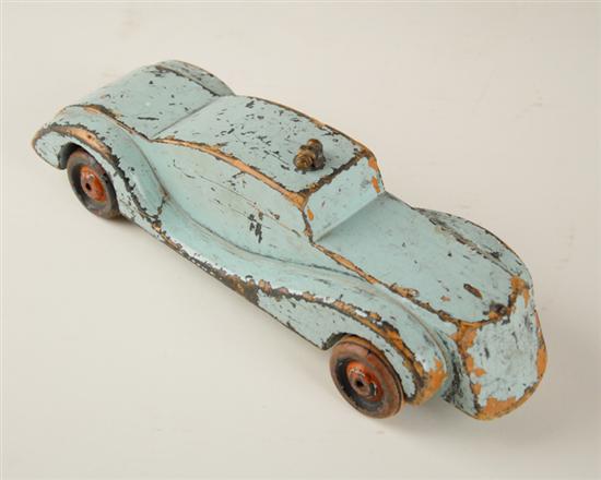 Appraisal: A s Toy Car wood painted robin's egg blue with