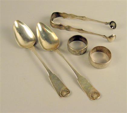 Appraisal: Assorted Chinese export silver serving pieces Comprising a pair of