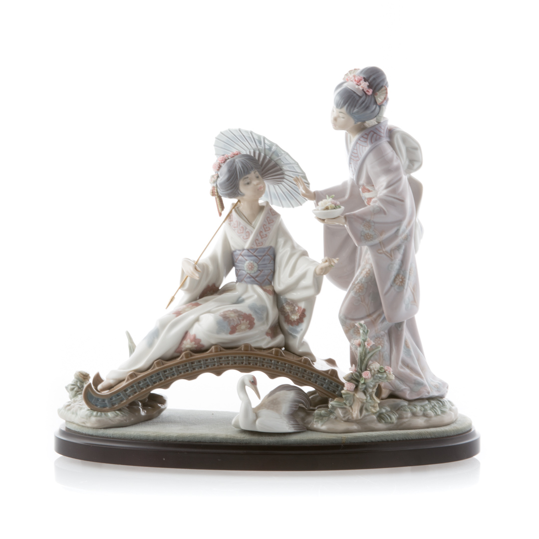 Appraisal: Lladro porcelain Springtime in Japan No in H with velvet