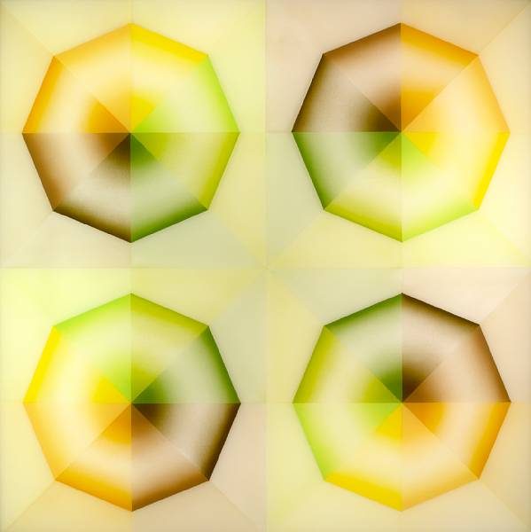 Appraisal: Judy Chicago American born Pasadena Lifesavers Yellow Series sprayed acrylic