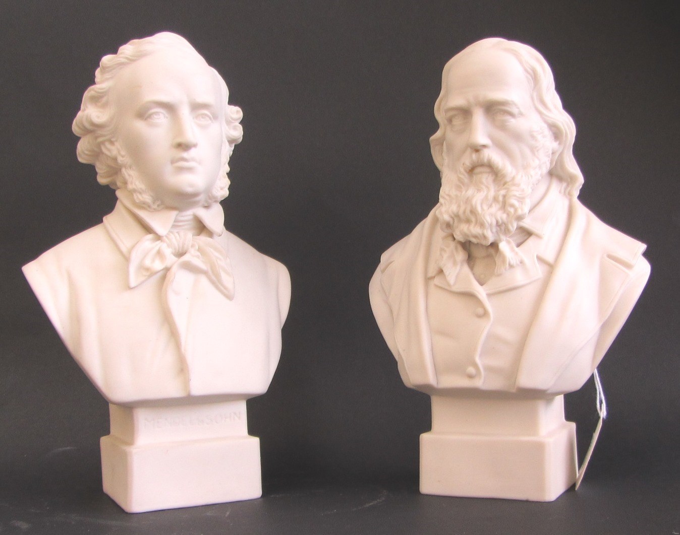 Appraisal: Two Robinson and Leadbeater parian busts 'Mendelssohn' and 'Tennyson' both