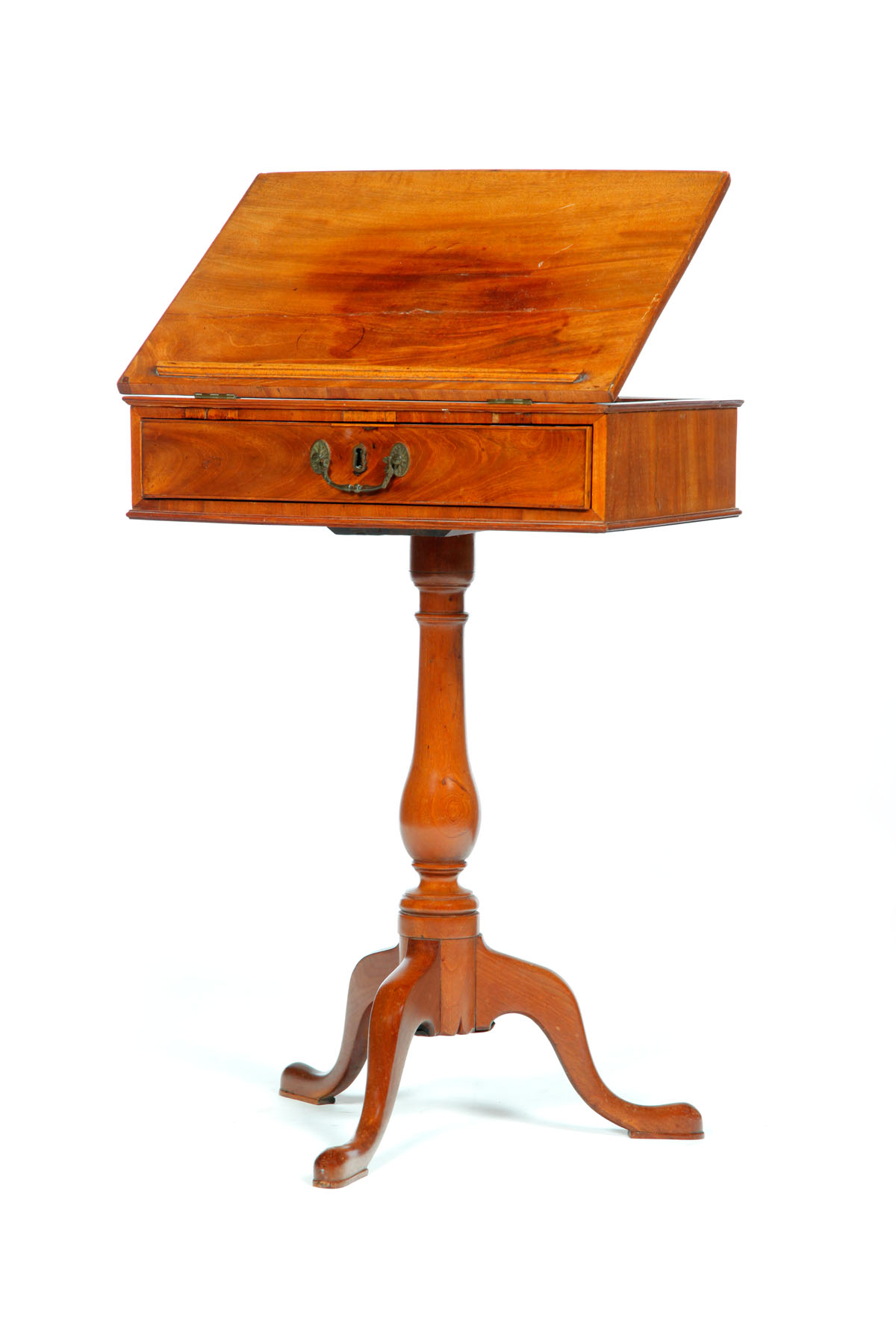 Appraisal: GEORGE III SEWING STAND English ealry th century mahogany and