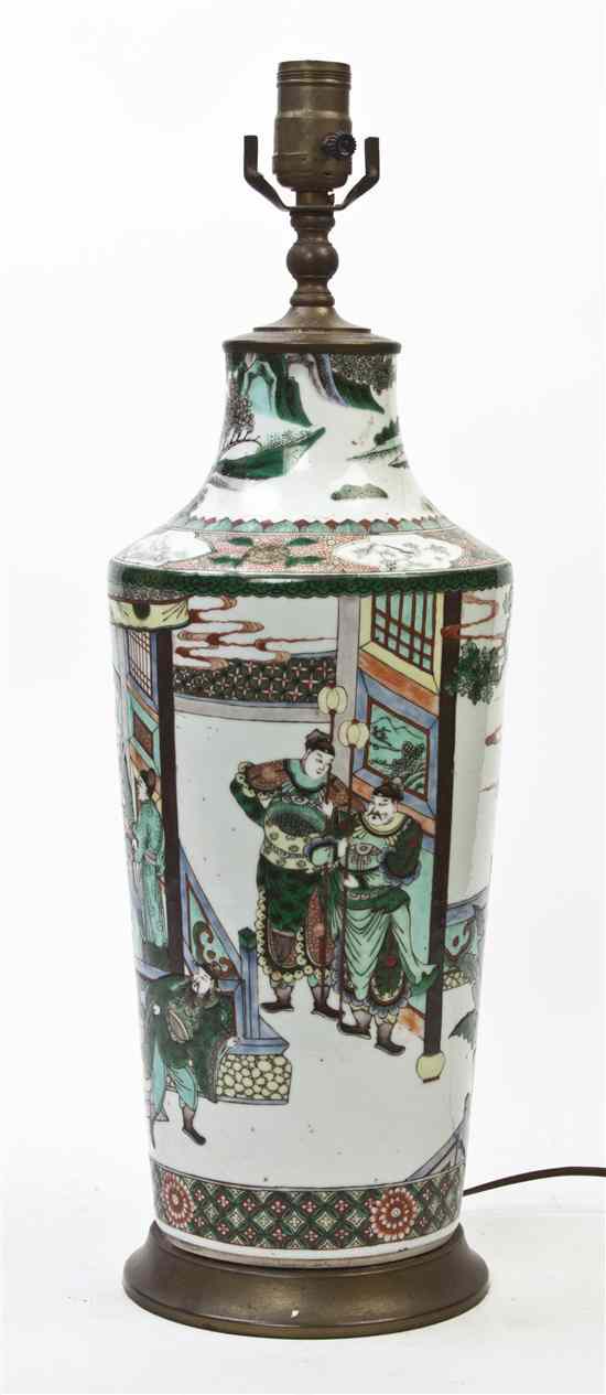 Appraisal: A Chinese Famille Verte Vase of baluster form decorated with