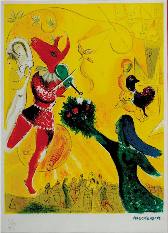 Appraisal: Marc Chagall after Russian French - LA DANSE color lithograph